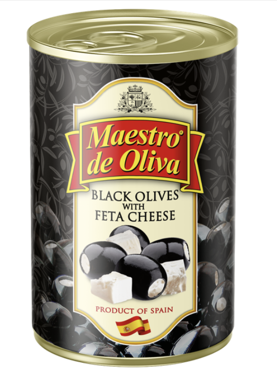 Маслини Maestro De Oliva з сиром фета з/б 280 г